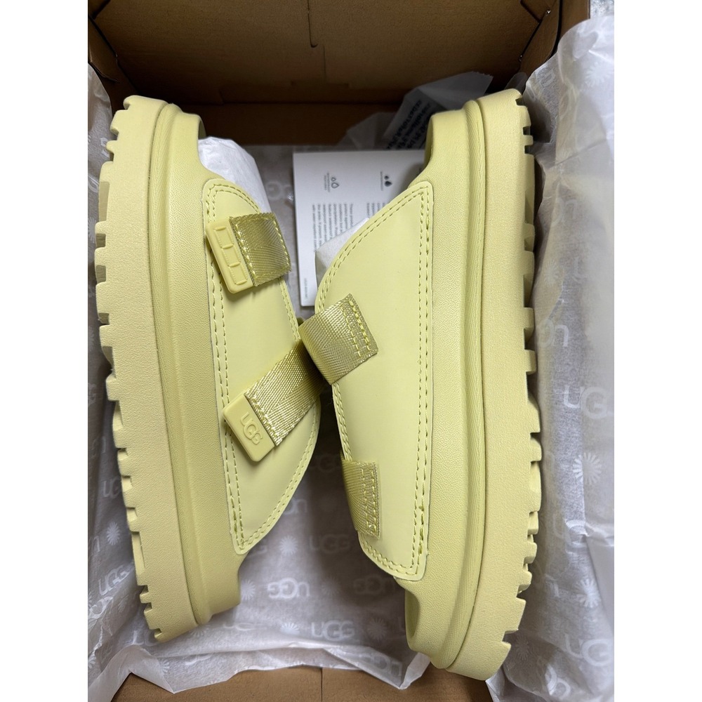 UGG GoldenGlow Slide Sandals GLDN Yellow 1166513K Kids Size 4‎ Womens 6 NEW